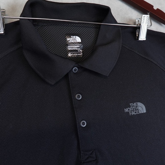 North Face Polo Shirt Mens Large FlashDry Performance Golf Outdoor Lightweight - Picture 1 of 9